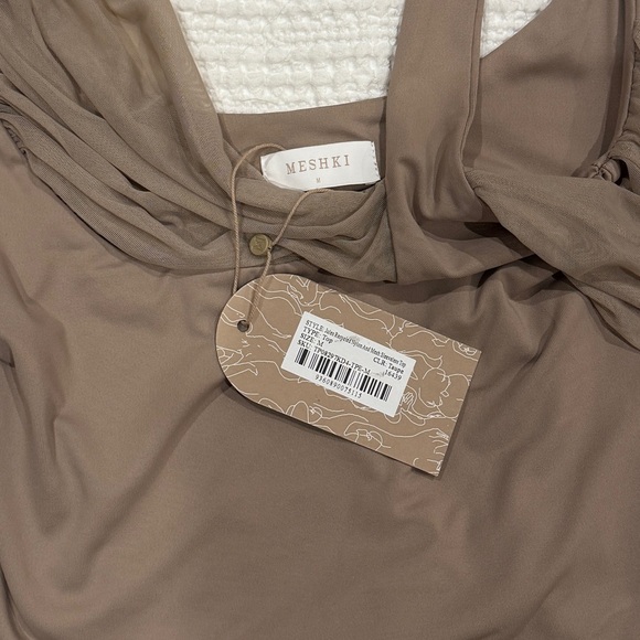 Meshki ~ Jules ~ Recycled Nylon And Mesh Sleeveless Top - Taupe - Picture 6 of 6